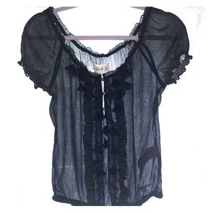 Abercrombie sheer navy top
